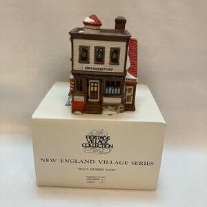 Department 56 Heritage Village Collection Ben's Barber Shop 1988 New‎ England